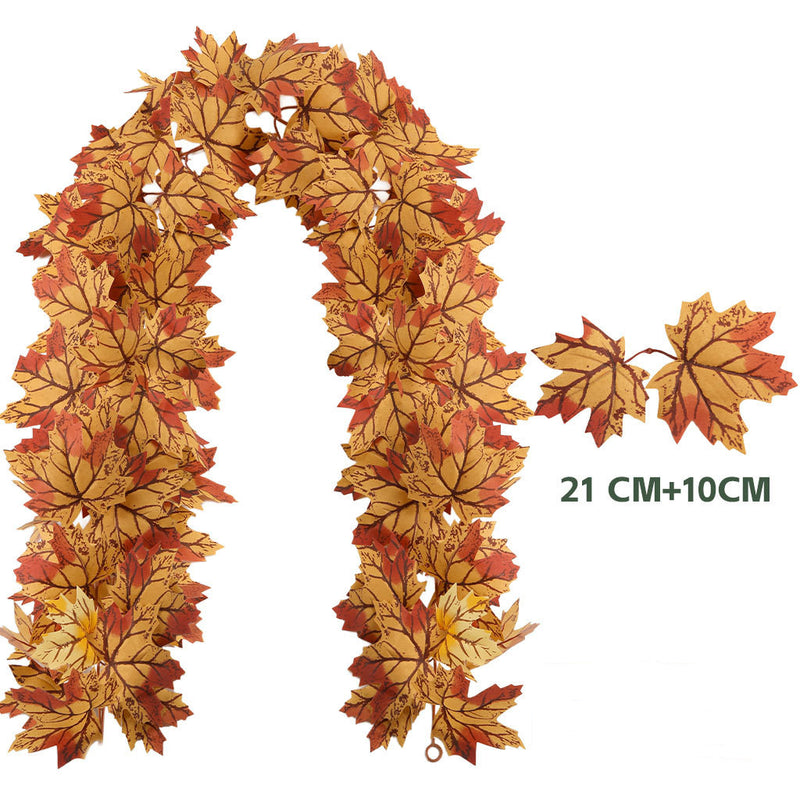 Artificial Maple Leaf Garland Vine, 69" Long, Seasonal Fall Decor, Perfect for Home, Wedding, and Event Styling