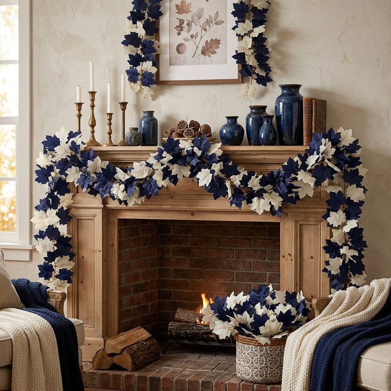 Artificial Maple Leaf Garland Vine, 69" Long, Seasonal Fall Decor, Perfect for Home, Wedding, and Event Styling