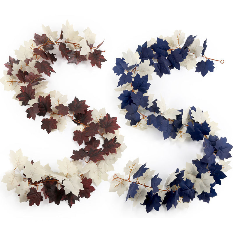 Artificial Maple Leaf Garland Vine, 69" Long, Seasonal Fall Decor, Perfect for Home, Wedding, and Event Styling