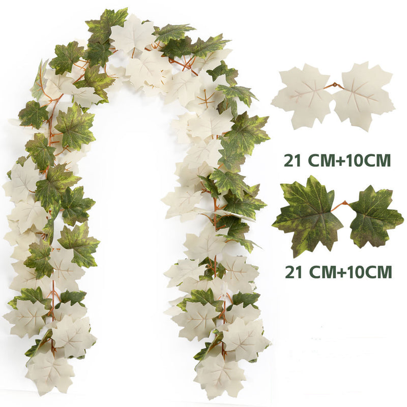 Artificial Maple Leaf Garland Vine, 69" Long, Seasonal Fall Decor, Perfect for Home, Wedding, and Event Styling
