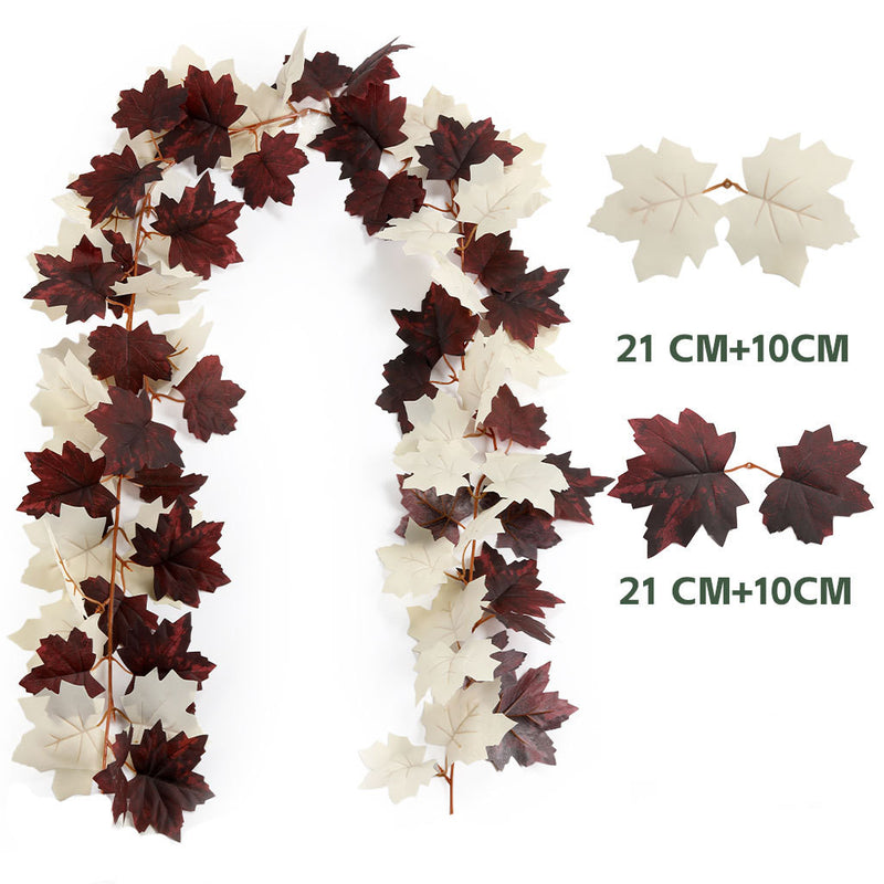 Artificial Maple Leaf Garland Vine, 69" Long, Seasonal Fall Decor, Perfect for Home, Wedding, and Event Styling