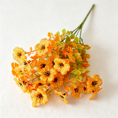 Artificial Eucalyptus Violet Bush, 14" Tall, Mixed Material, Fall-Themed Decor for Home, Weddings, Holidays