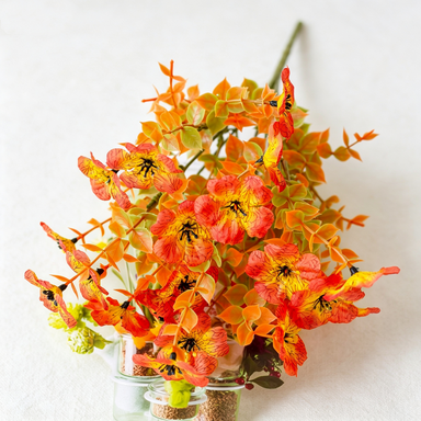 Artificial Eucalyptus Violet Bush, 14" Tall, Mixed Material, Fall-Themed Decor for Home, Weddings, Holidays