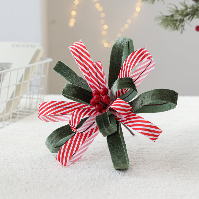 Christmas Holly Berry Artificial Flower Stems, 10" Tall, Red Berries, Luxe Fabric, Seasonal Decor for Holidays, Weddings, Events