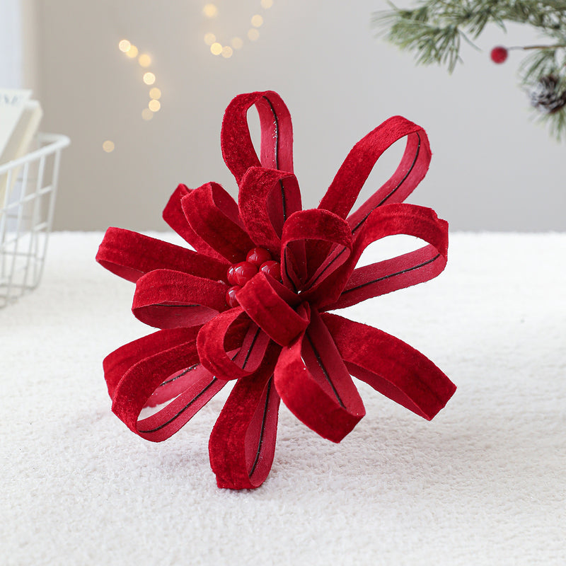 Christmas Holly Berry Artificial Flower Stems, 10" Tall, Red Berries, Luxe Fabric, Seasonal Decor for Holidays, Weddings, Events