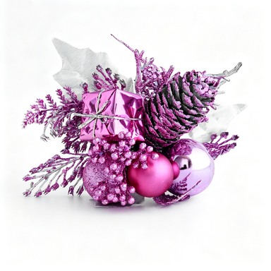 Spruce Pinecone Christmas Branches, 20" Festive Holiday Decor, Gold Red Green Ornamental Stems for Home & Event Styling