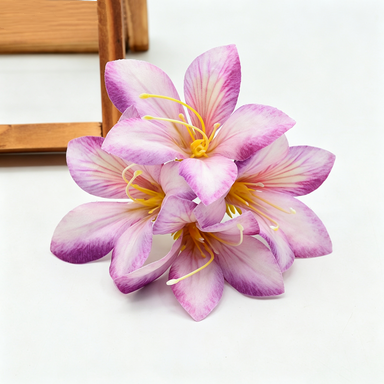 Artificial Silk Bauhinia Flower Clusters, 3-Pack, 5" Long, Perfect for DIY Crafts, Wedding Decor, and Gift Packaging