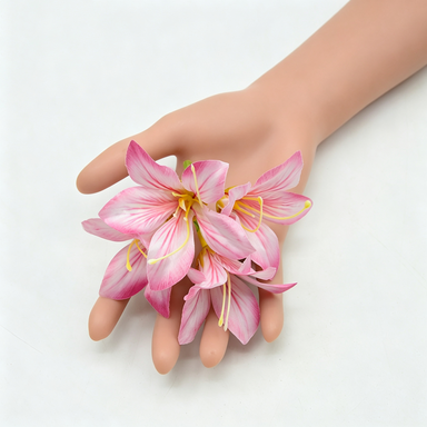Artificial Silk Bauhinia Flower Clusters, 3-Pack, 5" Long, Perfect for DIY Crafts, Wedding Decor, and Gift Packaging