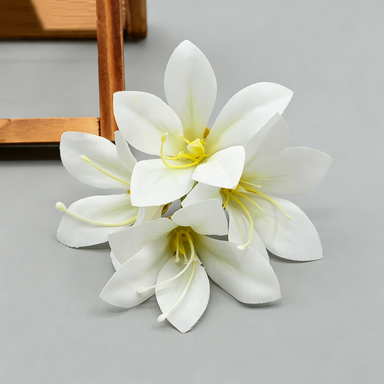 Artificial Silk Bauhinia Flower Clusters, 3-Pack, 5" Long, Perfect for DIY Crafts, Wedding Decor, and Gift Packaging