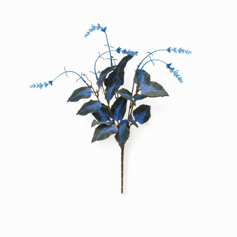 Artificial Perilla Leaf Lavender Bush, 16" Tall, Modern Ins Style, Plastic, Indoor Decor, Wedding & Home Styling