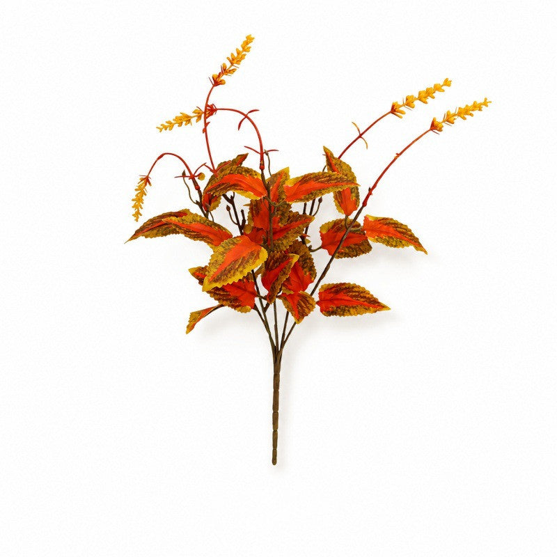 Artificial Perilla Leaf Lavender Bush, 16" Tall, Modern Ins Style, Plastic, Indoor Decor, Wedding & Home Styling