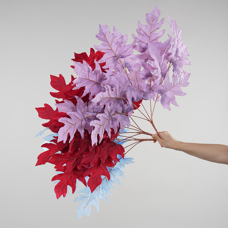 Artificial Oak Leaf Bush, 23" Long, Modern Style, Mixed Material, Ideal for Weddings, Home Decor, and Events