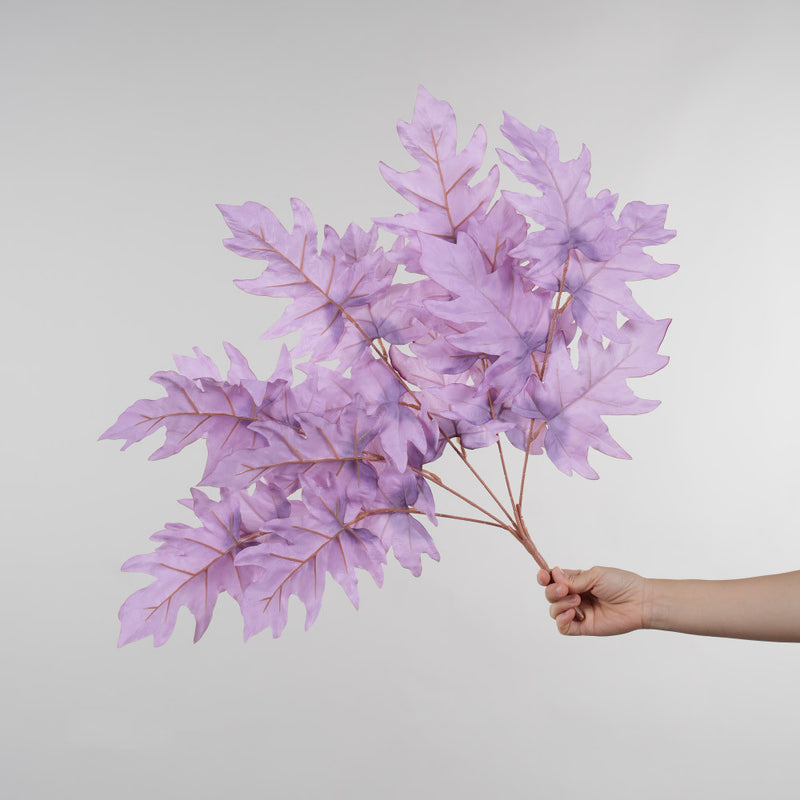 Artificial Oak Leaf Bush, 23" Long, Modern Style, Mixed Material, Ideal for Weddings, Home Decor, and Events