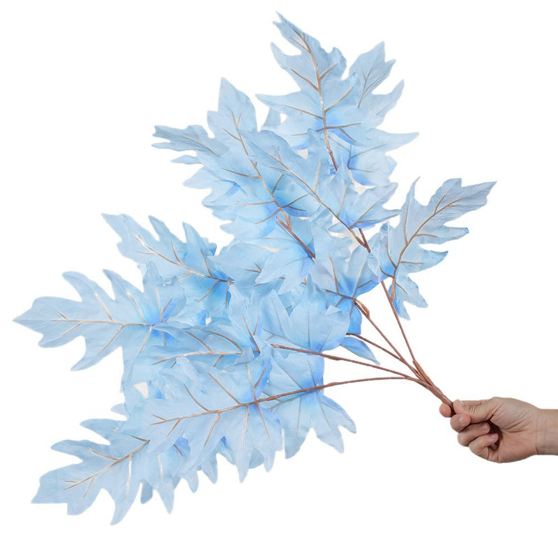 Artificial Oak Leaf Bush, 23" Long, Modern Style, Mixed Material, Ideal for Weddings, Home Decor, and Events
