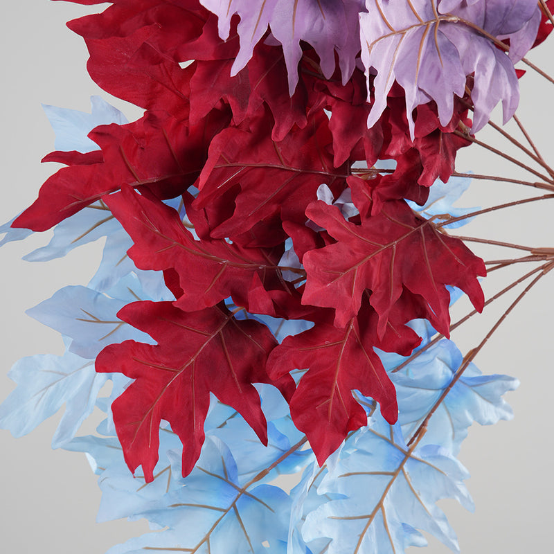 Artificial Oak Leaf Bush, 23" Long, Modern Style, Mixed Material, Ideal for Weddings, Home Decor, and Events