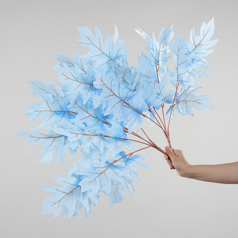 Artificial Oak Leaf Bush, 23" Long, Modern Style, Mixed Material, Ideal for Weddings, Home Decor, and Events