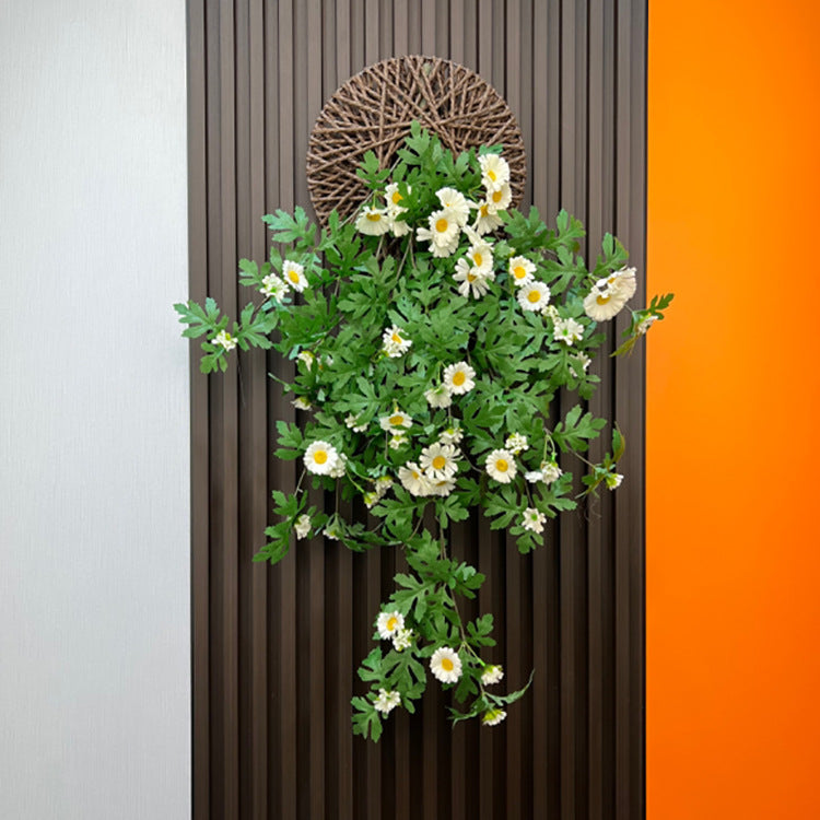 Artificial Daisy Vine with Base, 31" Long, Indoor Hanging Plant, Farmhouse Style, Perfect for Home Decor, Weddings, Events