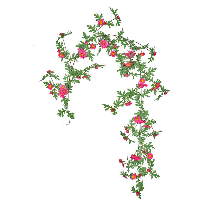 Artificial Daisy Vine with Base, 31" Long, Indoor Hanging Plant, Farmhouse Style, Perfect for Home Decor, Weddings, Events