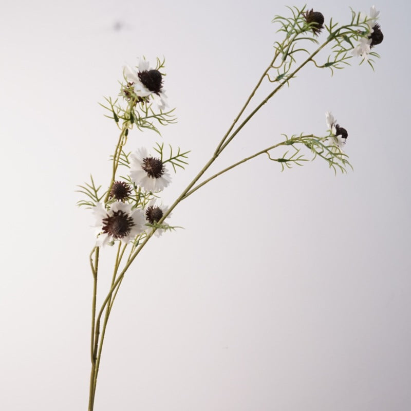 Cosmos Flower Bush, 46" Tall Silk Persian Chrysanthemum, Rustic Floral Arrangement for Weddings, Home Decor