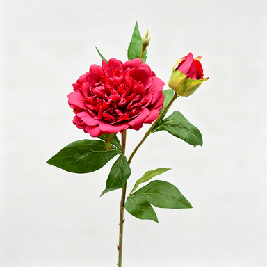 Realistic Peony Stem, 26" Artificial Peony Flower for Home Decor, Wedding Arrangements, DIY Floral Projects