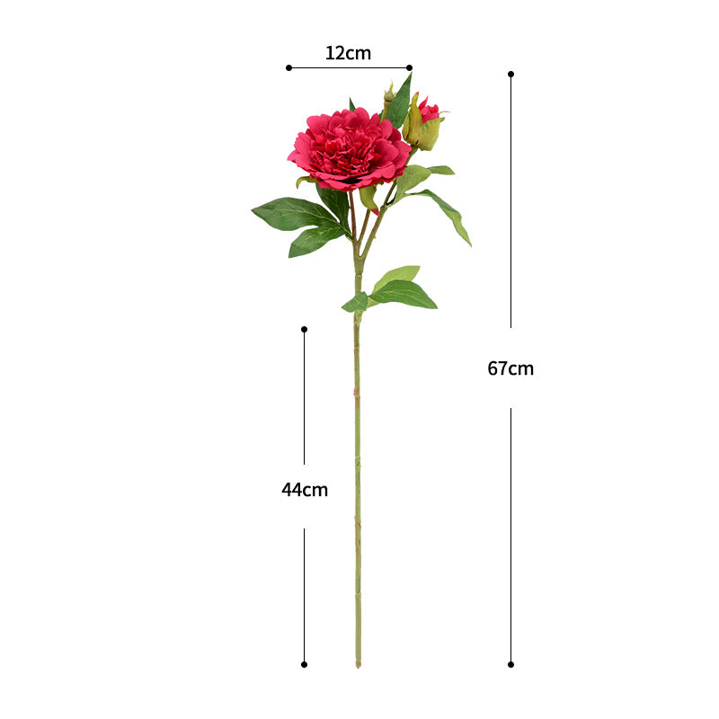 Realistic Peony Stem, 26" Artificial Peony Flower for Home Decor, Wedding Arrangements, DIY Floral Projects