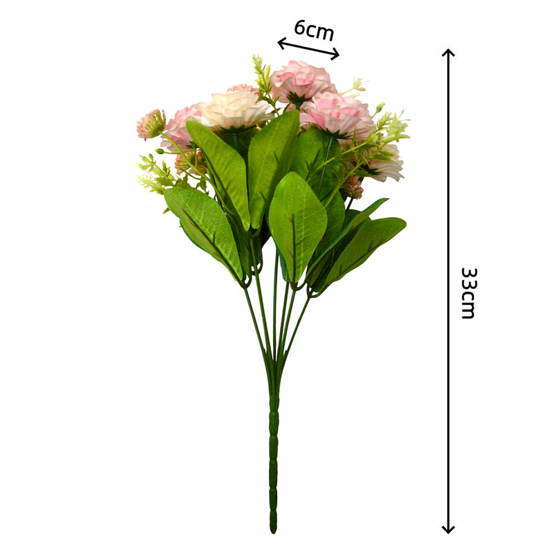 Artificial Peony Bush, 13" Tall, 7 Blooms, Wedding Bouquet, Home Decor, Indoor Arrangement