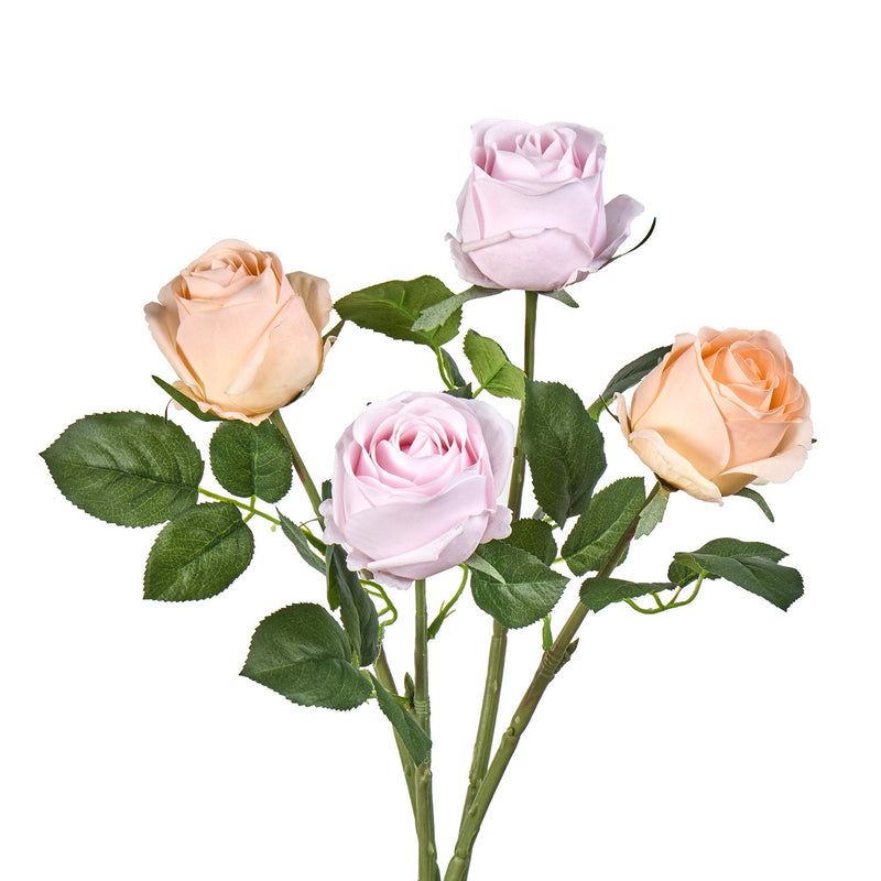 Artificial Rose Stem, Single Stem with One Bloom, 17" Tall, Realistic Look, Perfect for Weddings, Home Decor, and DIY Projects