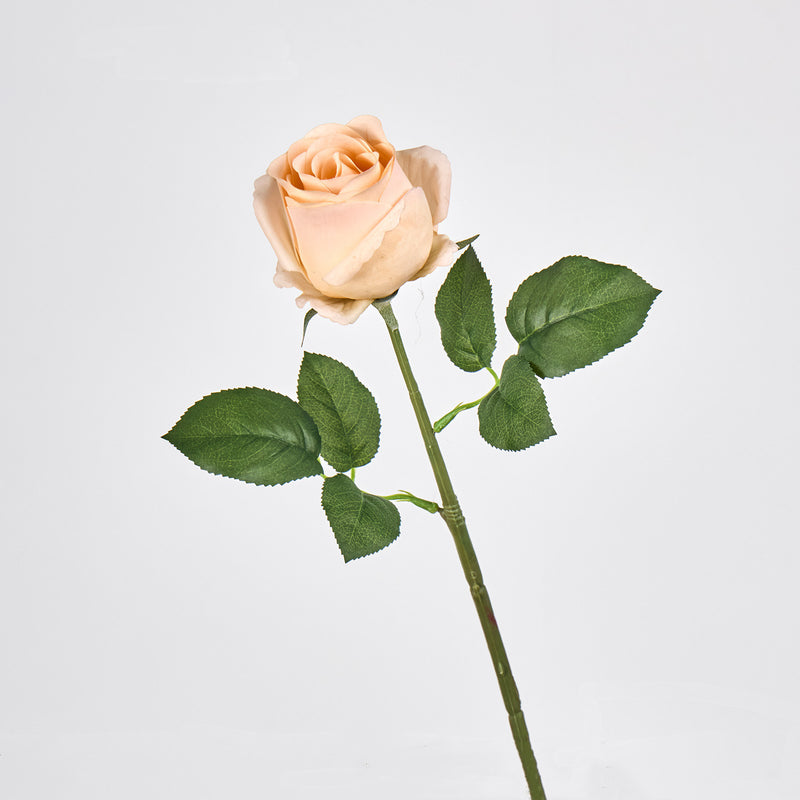 Artificial Rose Stem, Single Stem with One Bloom, 17" Tall, Realistic Look, Perfect for Weddings, Home Decor, and DIY Projects