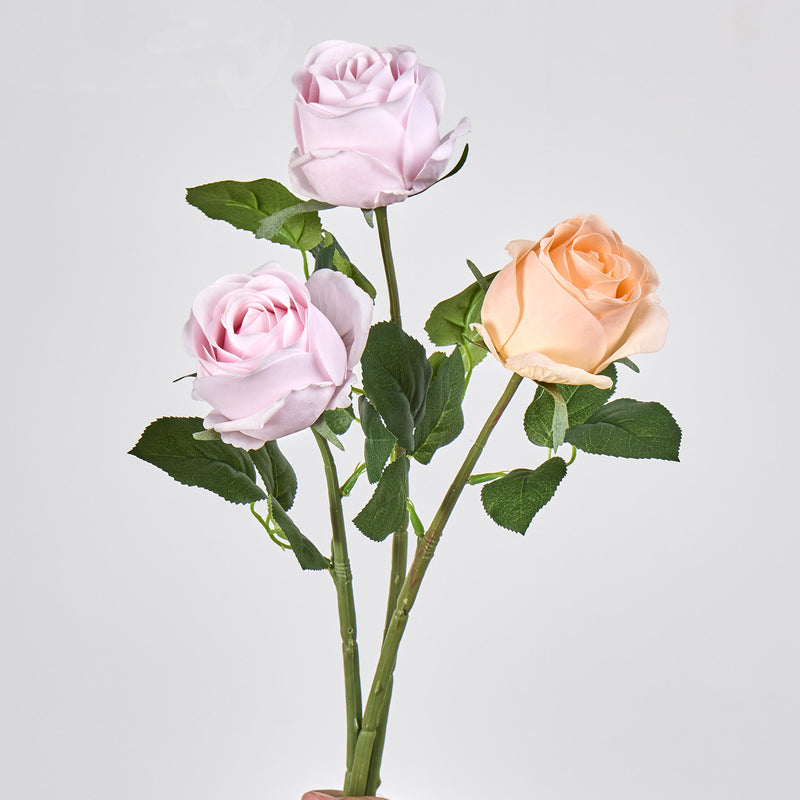 Artificial Rose Stem, Single Stem with One Bloom, 17" Tall, Realistic Look, Perfect for Weddings, Home Decor, and DIY Projects
