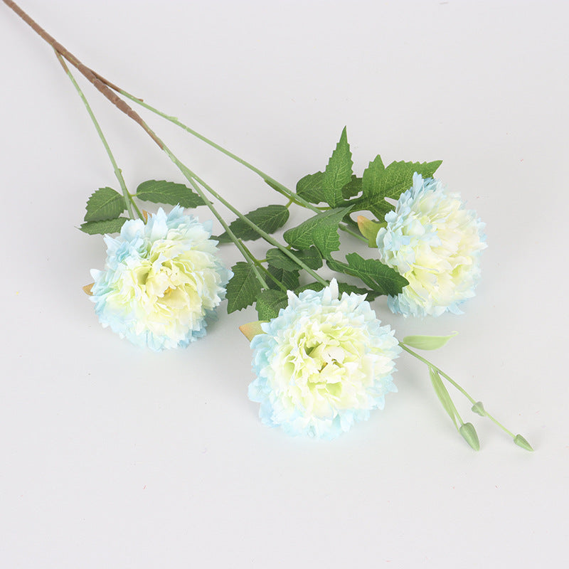 Moroccan Peony Artificial Flower Bush, 3 Blooms, 31" Tall, Silk Material, for Home Decor, Weddings, Events