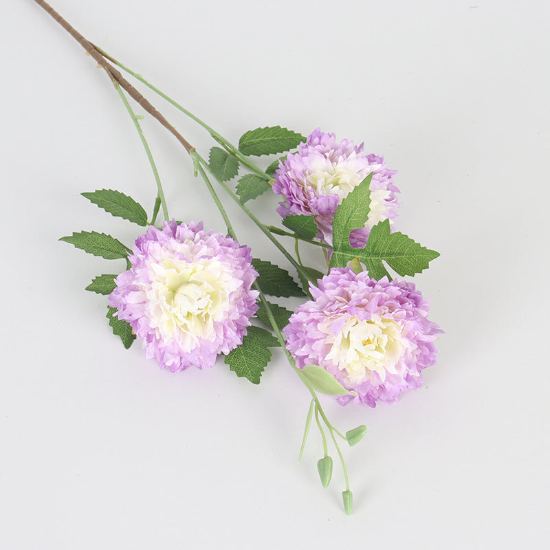 Moroccan Peony Artificial Flower Bush, 3 Blooms, 31" Tall, Silk Material, for Home Decor, Weddings, Events