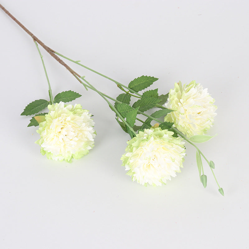 Moroccan Peony Artificial Flower Bush, 3 Blooms, 31" Tall, Silk Material, for Home Decor, Weddings, Events