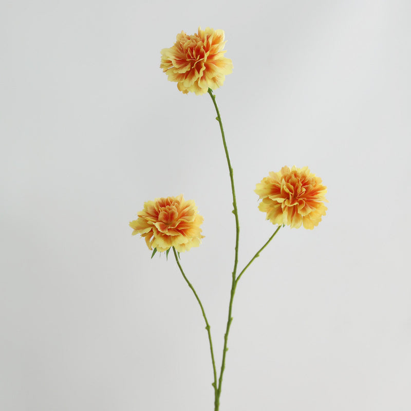 Artificial Scabiosa Silk Flowers, 3-Bloom Bush, 31" Tall, Wedding & Home Decor, Bulk & Single Purchase Options