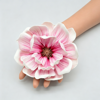 Artificial Magnolia Flower Heads, 5" Diameter, Bulk Pack for Weddings, Events, DIY Decor, Gift Packaging