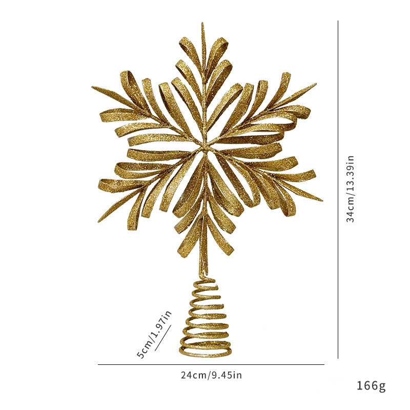 Christmas Tree Topper Star, 6 Styles with Lights, Winter Wedding & Party Decoration, Holiday Decor, 20"