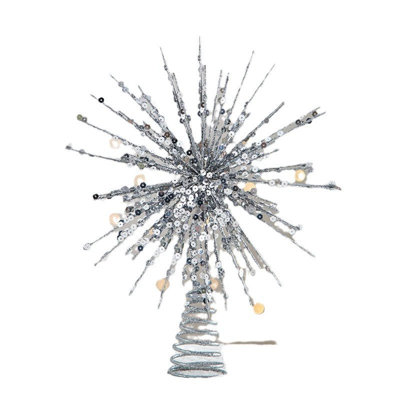 Christmas Tree Topper Star, 6 Styles with Lights, Winter Wedding & Party Decoration, Holiday Decor, 20"