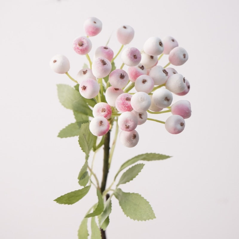 Artificial Blueberry Stem, 14" Silk Decorative Branch for Home Decor, Wedding Arrangements, and Commercial Displays