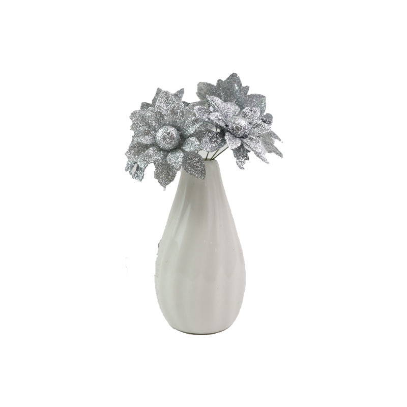 Artificial Wildflower Heads, 60-Pack, Foam Material, 2" Size, Gold & Silver, for Wedding Décor, Home Arrangements, DIY Crafts
