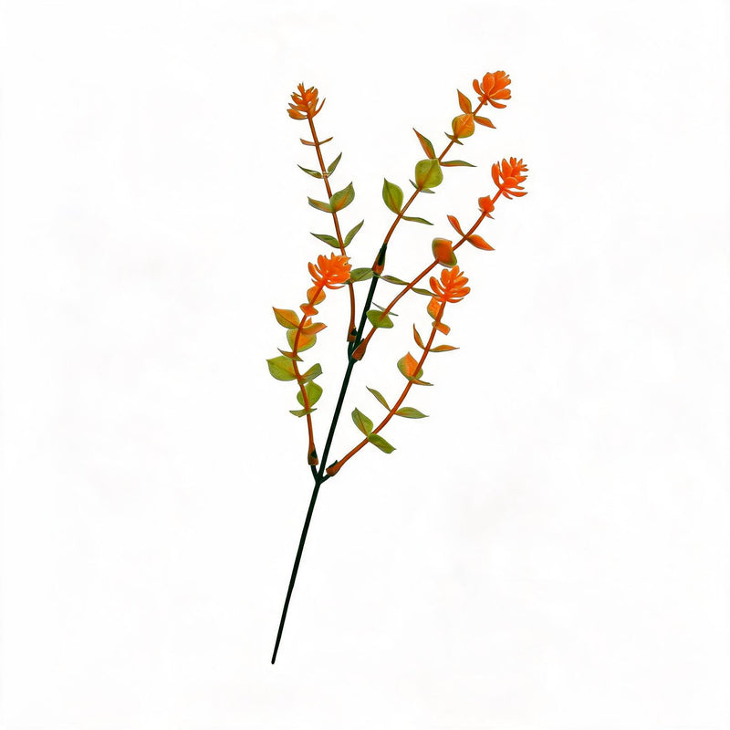 Artificial Eucalyptus Stems, Set of 10, Single Stem with 5 Leaves, 13" Tall, Realistic Plastic Greenery for Home Decor, Weddings, Events
