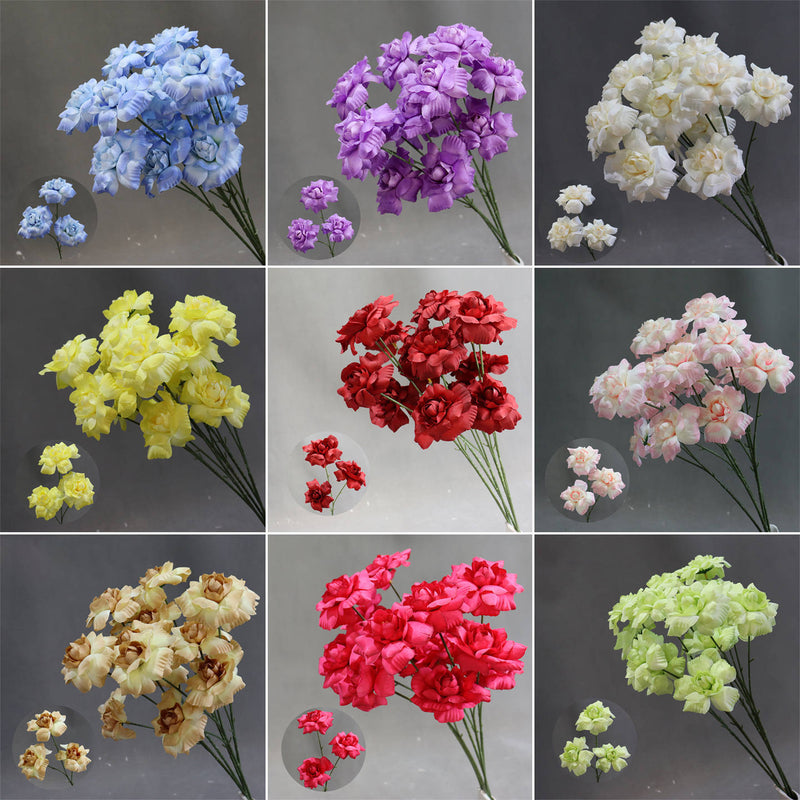Fairy's Kiss Silk Wedding Flowers, 24" Long, 3 Blooms per Stem, Aisle Decor for Weddings & Events, Bulk or Single Purchase