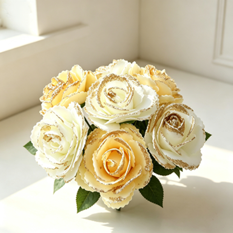 Artificial Rose Heads, Pack of 25, 2.5" Diameter, Foam Material, DIY Home Decor, Wedding & Event Arrangements, Window Displays