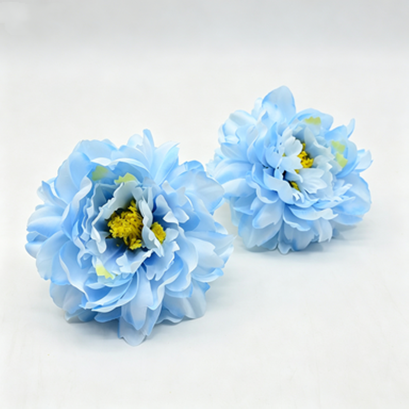 Artificial Peony Flower Heads, Set of 3, Silk Material, 5.5" Diameter, Perfect for Wedding Decor, DIY Projects, and Gift Packaging