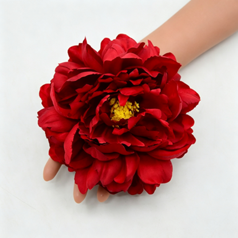 Artificial Peony Flower Heads, Set of 3, Silk Material, 5.5" Diameter, Perfect for Wedding Decor, DIY Projects, and Gift Packaging