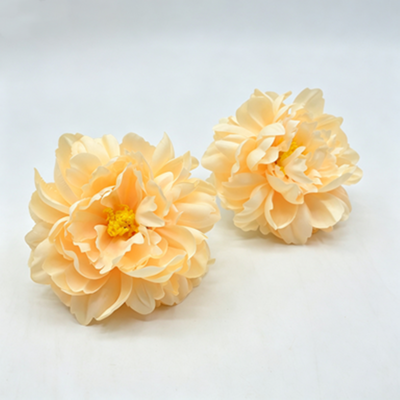 Artificial Peony Flower Heads, Set of 3, Silk Material, 5.5" Diameter, Perfect for Wedding Decor, DIY Projects, and Gift Packaging