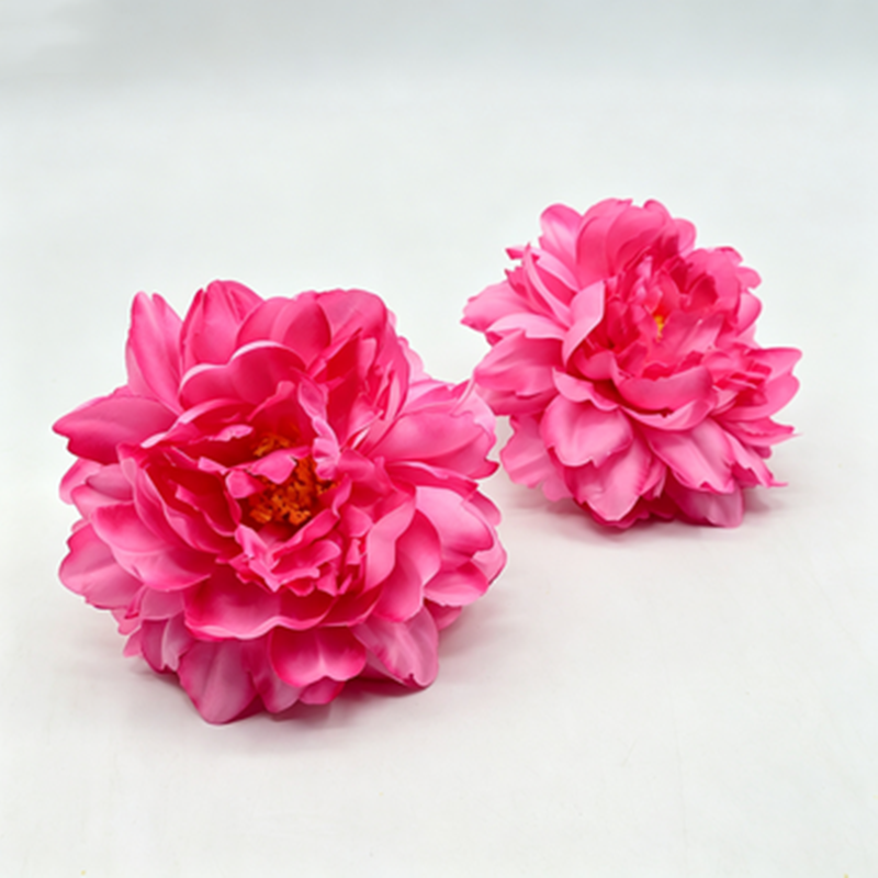 Artificial Peony Flower Heads, Set of 3, Silk Material, 5.5" Diameter, Perfect for Wedding Decor, DIY Projects, and Gift Packaging