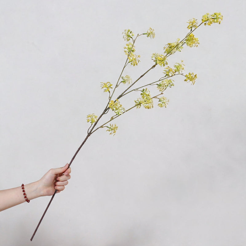 35" Artificial Sydney Pear Blossom Branches, Realistic Faux Floral Stems for Home Decor, Wedding Centerpieces & Event Styling, Bulk Wholesale Options Available