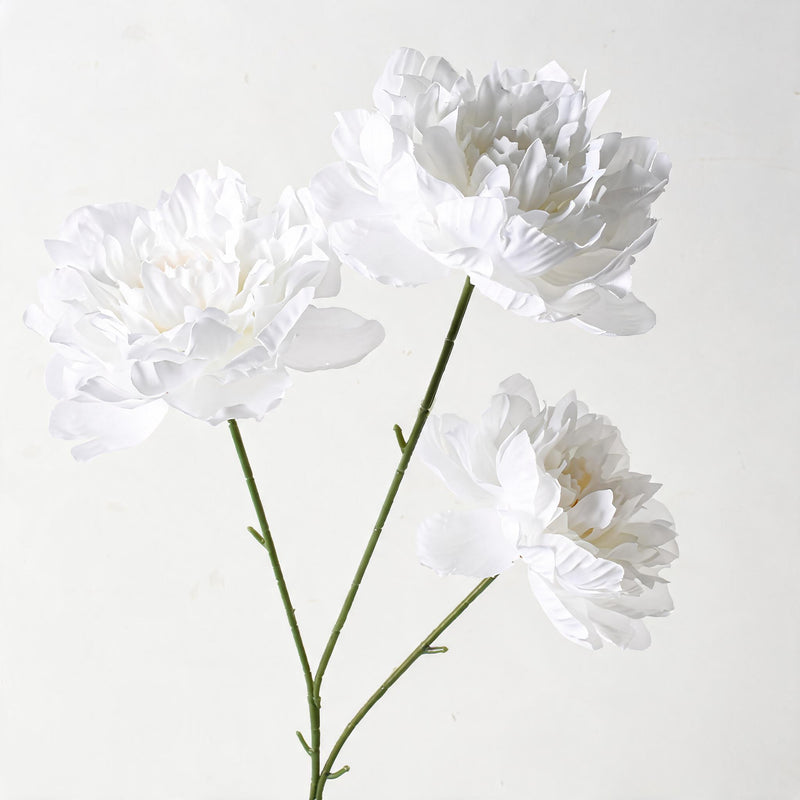 Artificial Peony Bush, 26" Tall, 3 Blooms, Plastic, Wedding & Home Decor, Bulk-Friendly