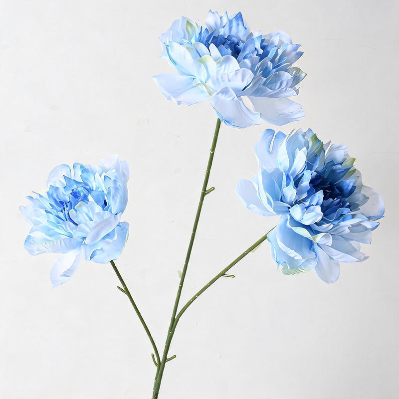 Artificial Peony Bush, 26" Tall, 3 Blooms, Plastic, Wedding & Home Decor, Bulk-Friendly