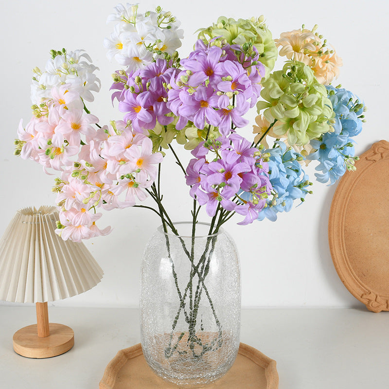 Artificial Hydrangea Bush, 28" Tall, Silk Hydrangea Flowers, 3 Blooms, Wedding Decor, Event Styling, Home Arrangements