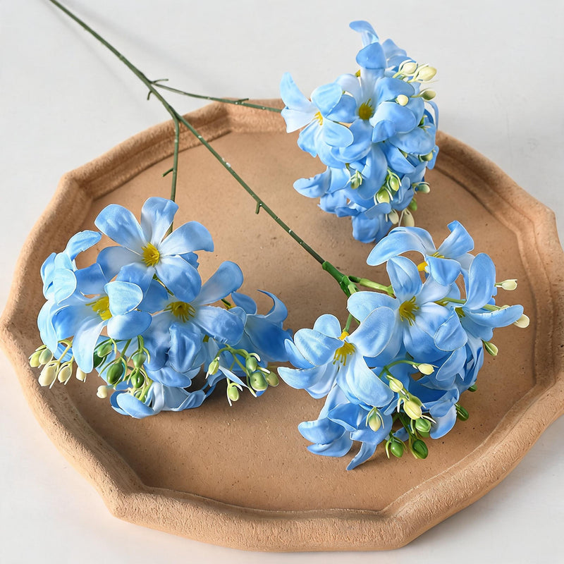 Artificial Hydrangea Bush, 28" Tall, Silk Hydrangea Flowers, 3 Blooms, Wedding Decor, Event Styling, Home Arrangements